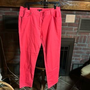 Ladies size 10 coral colored jeans